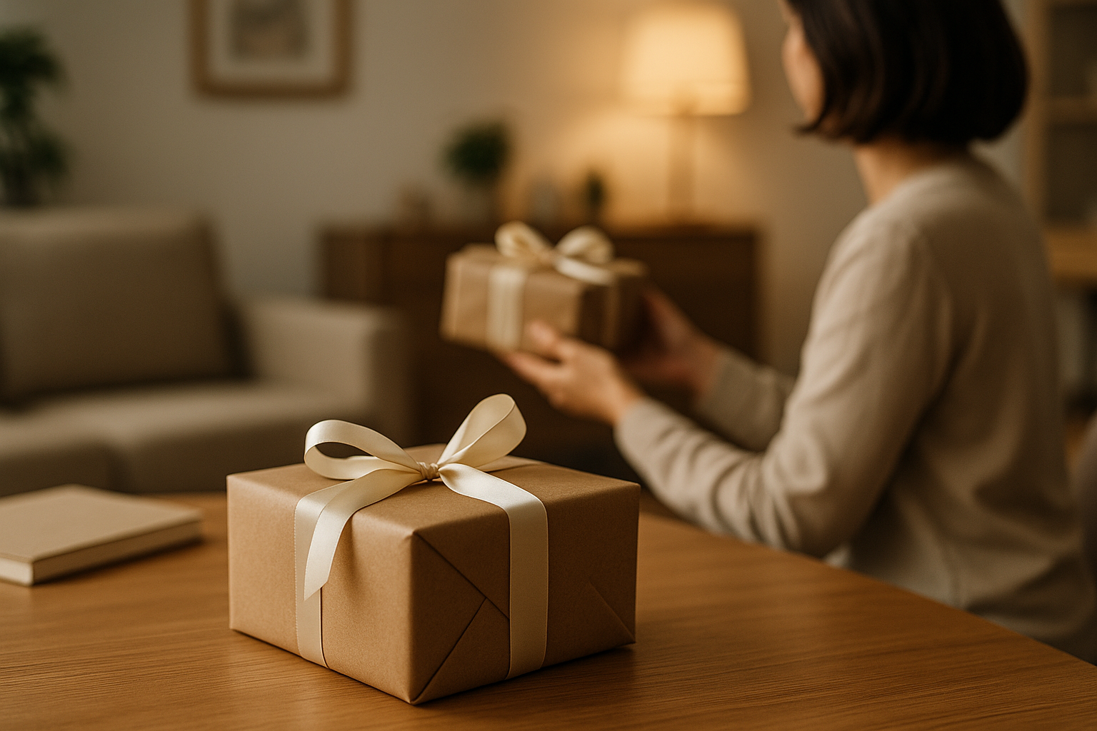 Pacchetto regalo minimal pronto per un invito dell’ultimo minuto